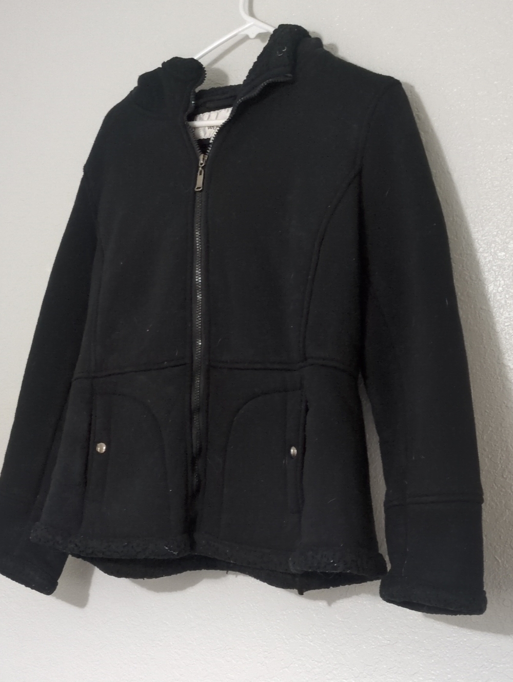 Weatherproof Black Textured Hooded Jacket